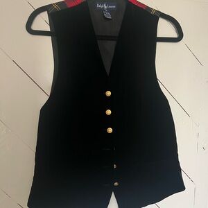Ralph Lauren Black Vest with Red Accents